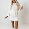Smoky Mountain Resort Sweater Dress In White Image - 1