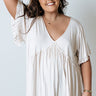 Brunchin' Babe Babydoll Top In Cream Curves Image - 1