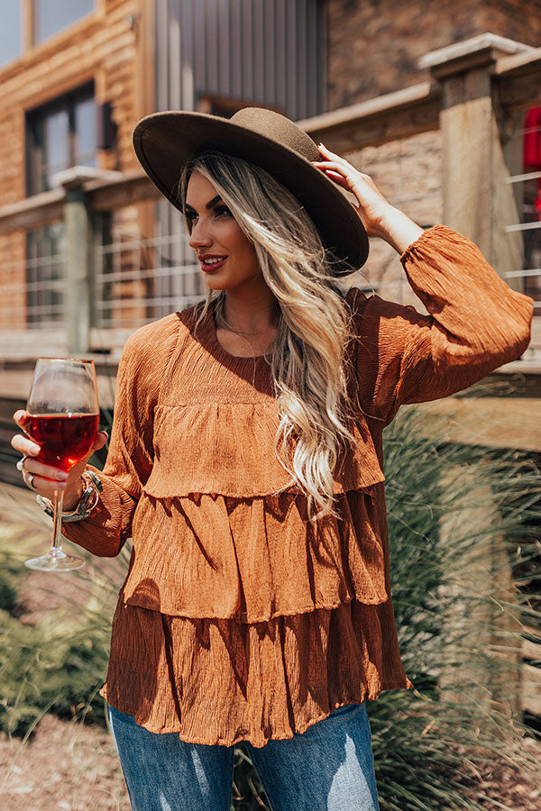 Coffee Lover Ruffle Top Image - 5