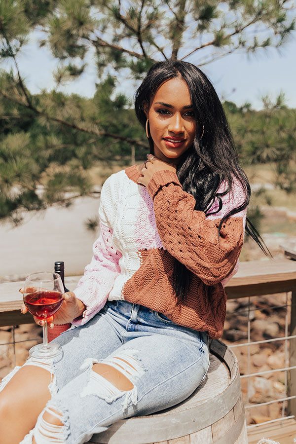 Lost In Layers Color Block Sweater In Purple Image - 1