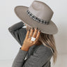 Easily Empowered Felt Fedora In Grey Image - 1