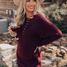 Falling For Hue Sweater Dress In Windsor Wine Image - 1