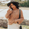 Catch A Chill Knit Top In Camel Image - 1