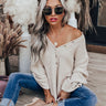 Catch A Chill Knit Top In Beige Image - 1
