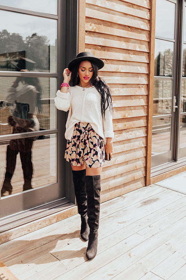 Ever So Chic High Waist Shorts In Iced Latte Image - 2