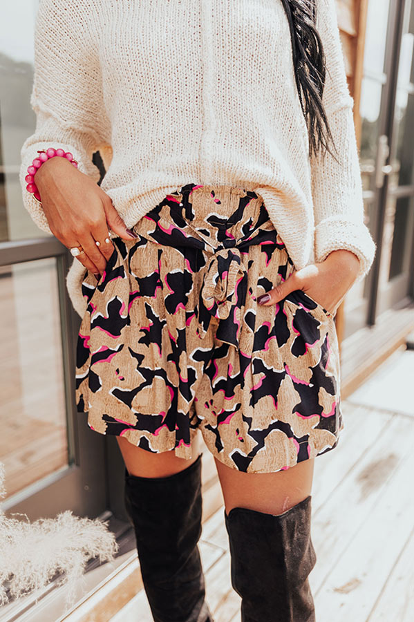 Ever So Chic High Waist Shorts In Iced Latte Image - 1