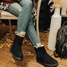 The Cassie Faux Suede Boot In Black Image - 1