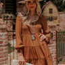 Epic Expectation Shift Dress in Camel Image - 1