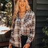 Maple Spice Plaid Top In Grey Image - 1
