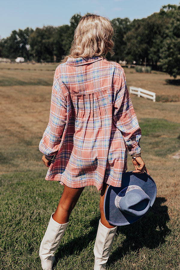 Scarlet Plaid Flannel Dress Set