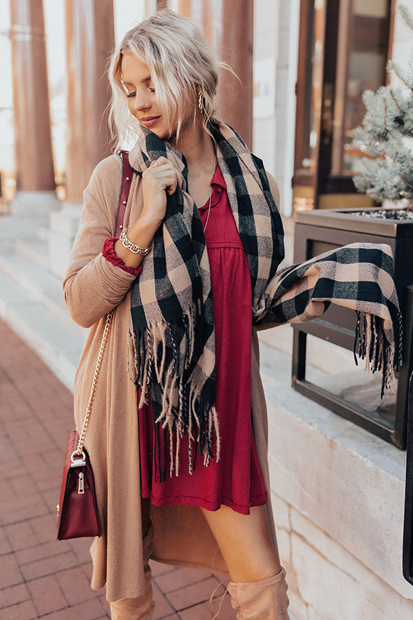 Cabin Babe Checkered Scarf Image - 2