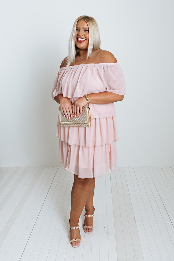 Passion For Pinot Ruffle Dress In Pink