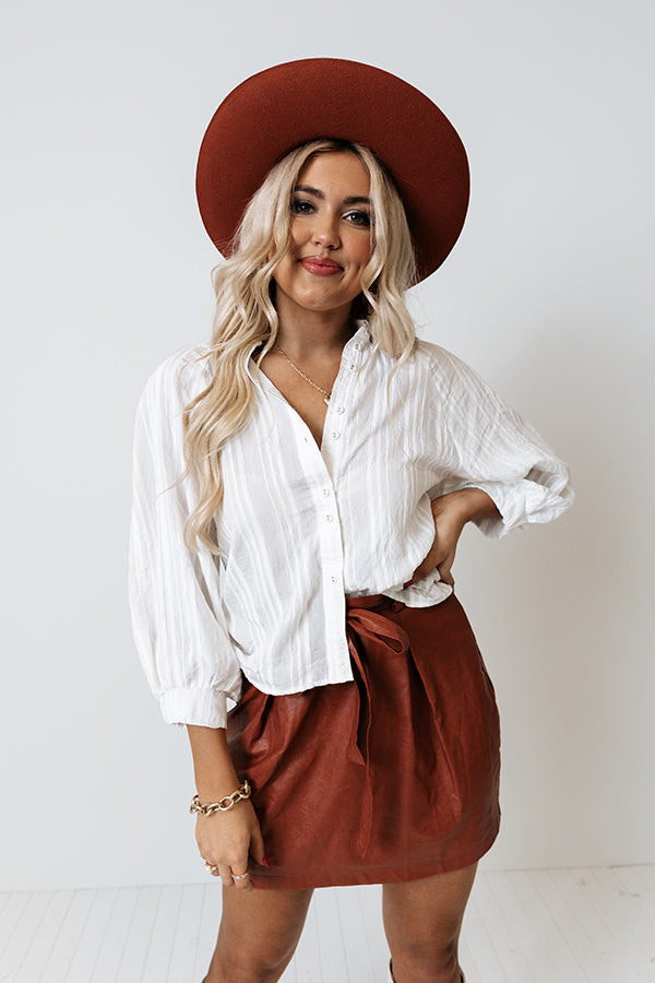 Smooth Talker Button Up In White Image - 2