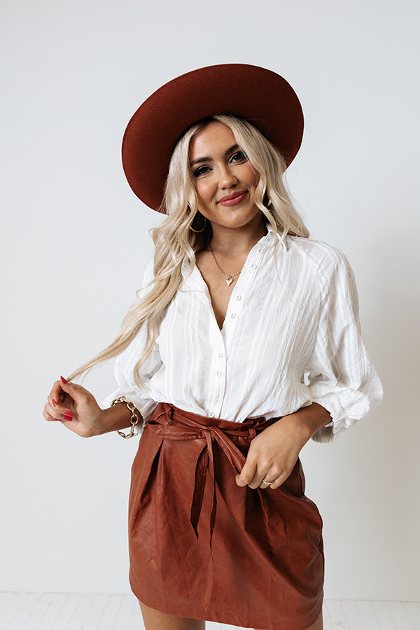 Smooth Talker Button Up In White Image - 3