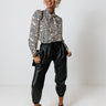 The Renley High Waist Faux Leather Joggers Image - 1