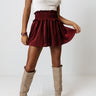 Shock And Delight Satin Skort In Merlot Image - 1