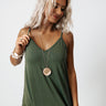 Kisses On The Coast Shift Tank In Hunter Green Image - 1