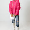 Haute Tea Chenille Sweater In Hot Pink Image - 1