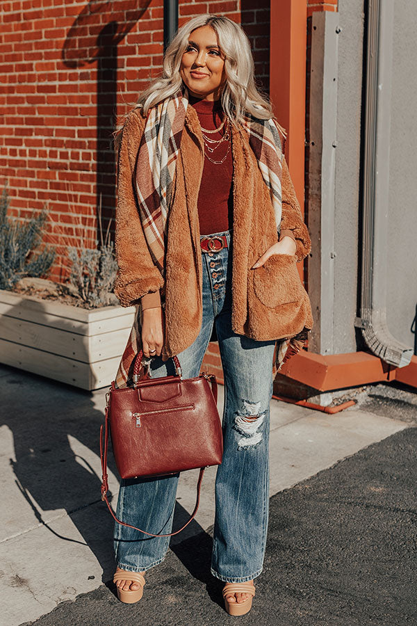 S'mores And Cozy Teddy Cardigan in Brown Image - 1