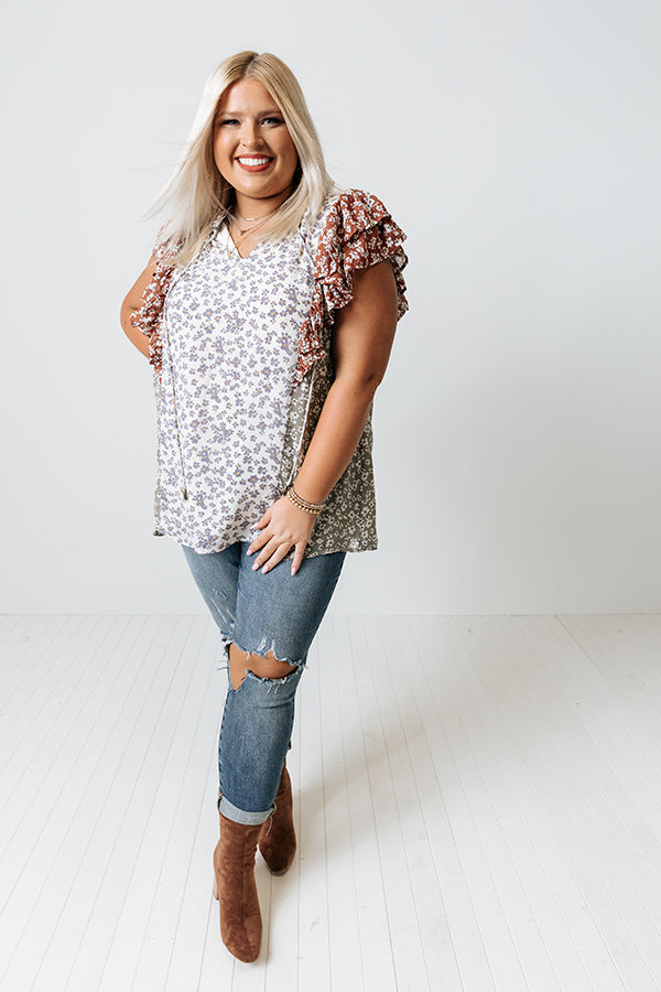 Among The Wildflowers Shift Top Curves Image - 2