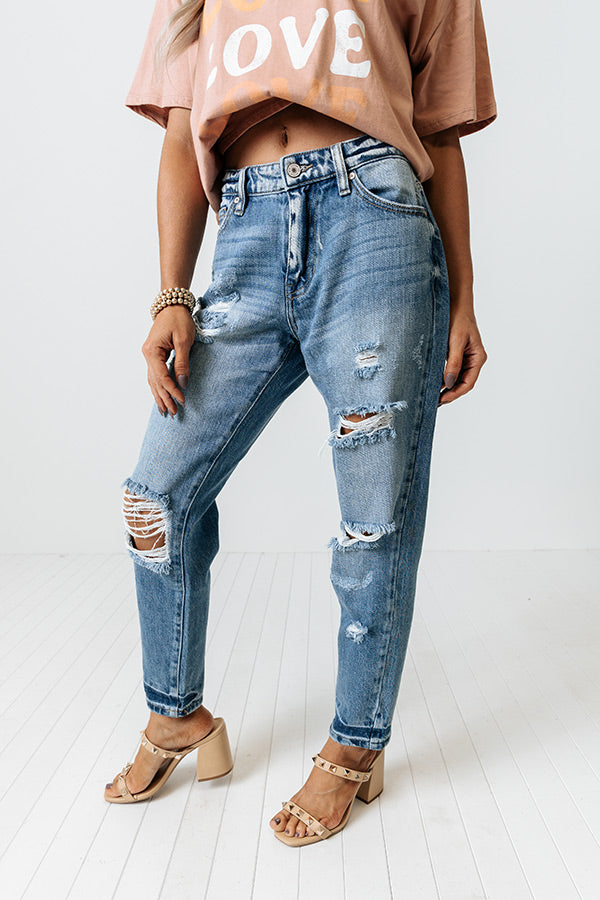 KanCan The Arwyn Distressed Relaxed Jean Image - 4