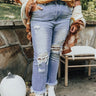Risen The Dean High Waist Distressed Jean in Light Wash Curves Image - 1