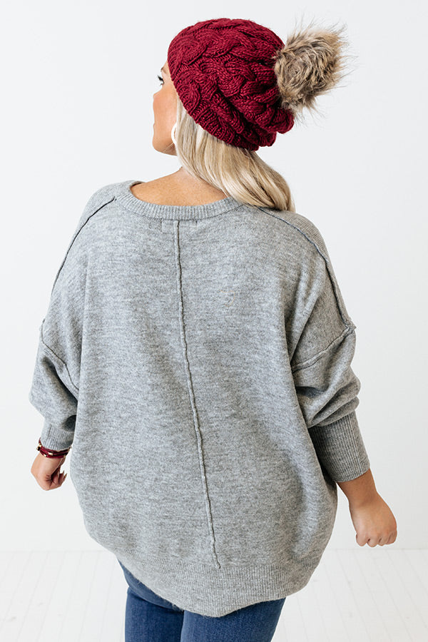 Golden Light Shift Sweater In Grey Curves Image - 4