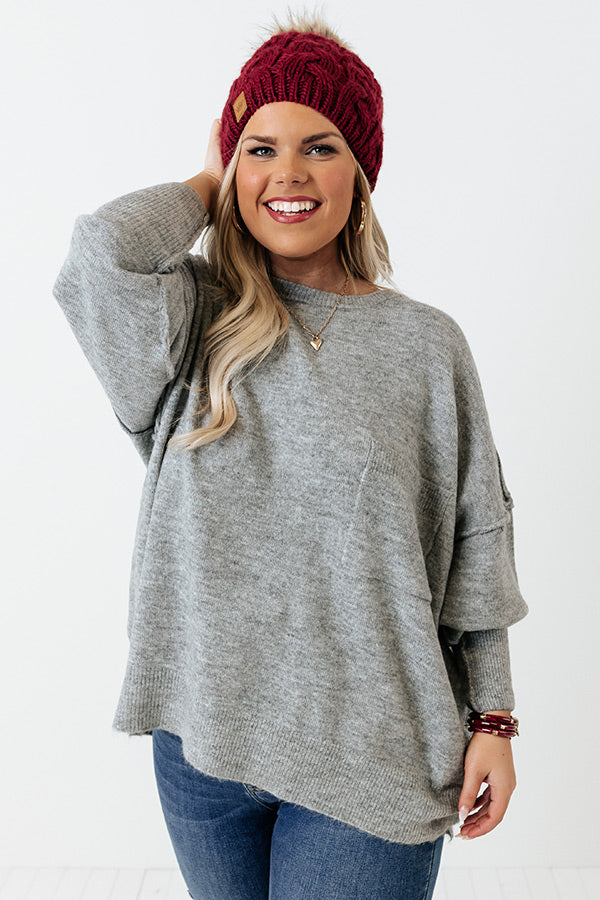 Golden Light Shift Sweater In Grey Curves Image - 1