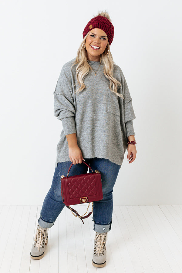 Golden Light Shift Sweater In Grey Curves Image - 2