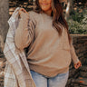 Golden Light Shift Sweater In Warm Taupe Curves Image - 1