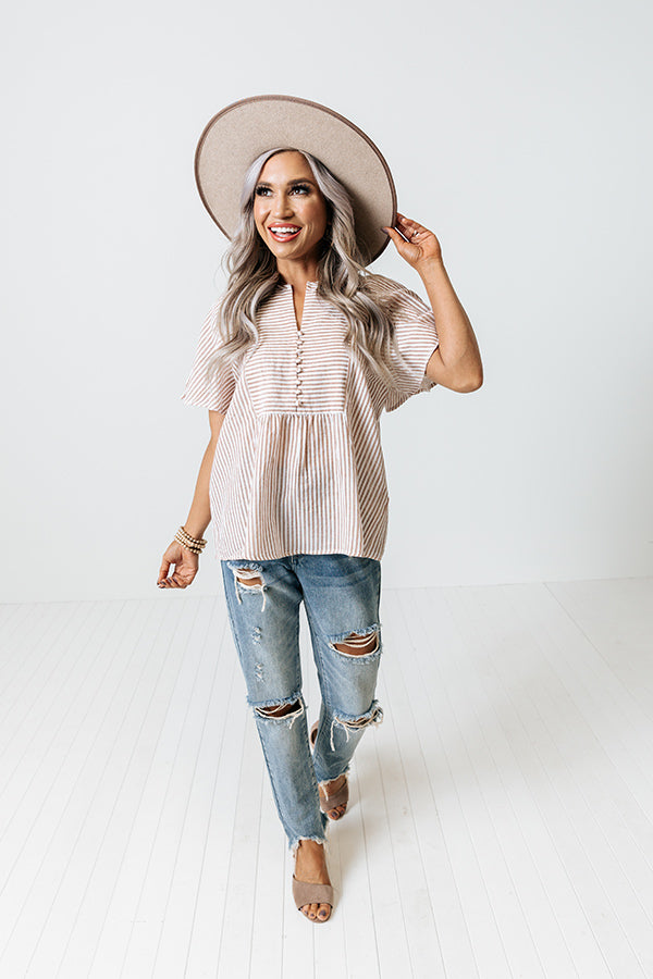 Good Luck On Repeat Stripe Top Image - 1