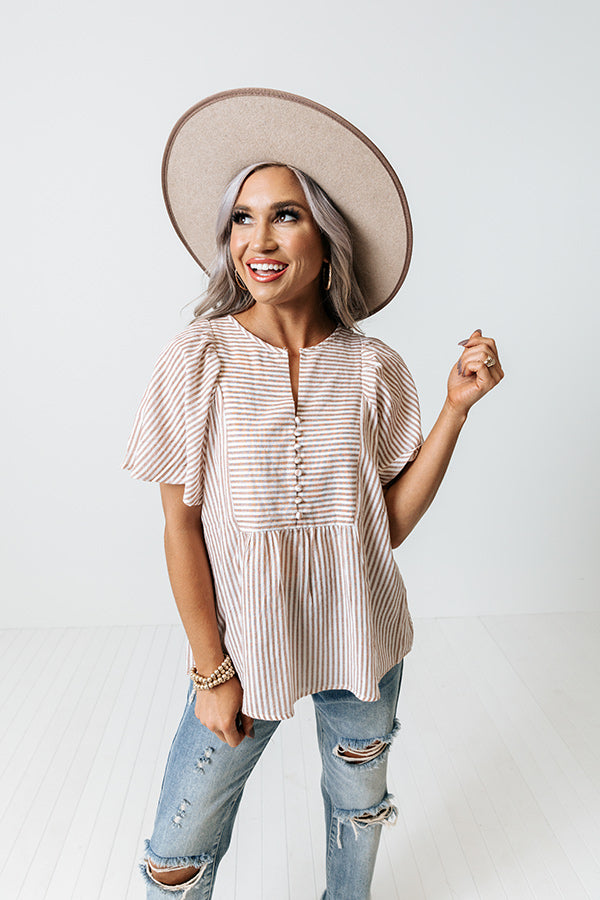 Good Luck On Repeat Stripe Top Image - 2