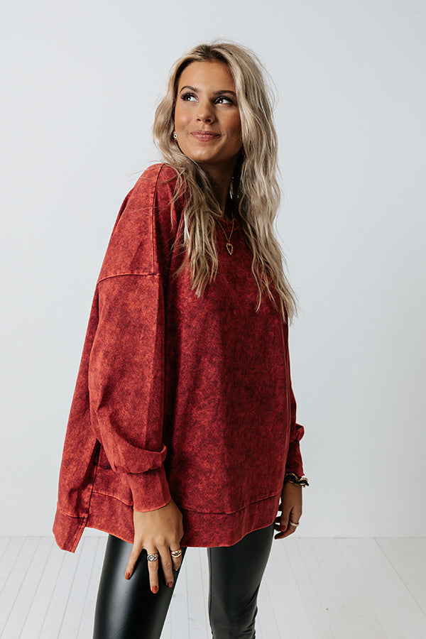 Take Your Shot Sweatshirt In Red Image - 3