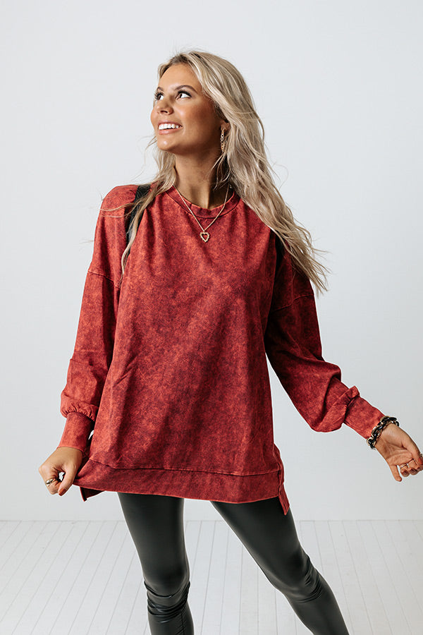 Take Your Shot Sweatshirt In Red Image - 1