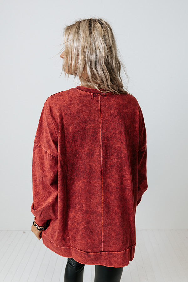 Take Your Shot Sweatshirt In Red Image - 5