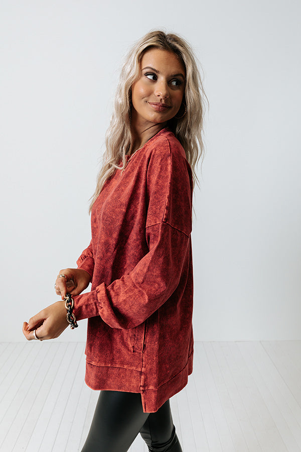 Take Your Shot Sweatshirt In Red Image - 4