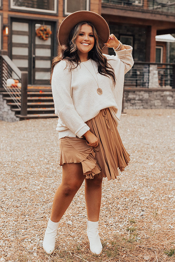 Equinox Knit Top In Cream Curves Image - 3