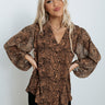 Full Of Passions Leopard Top In Brown Image - 1