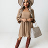 Spice Is Nice Babydoll Dress In Warm Taupe Image - 1