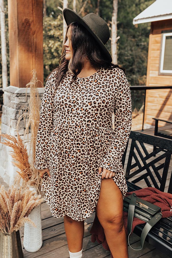 Running Wild Leopard Dress In Cream Curves Image - 2