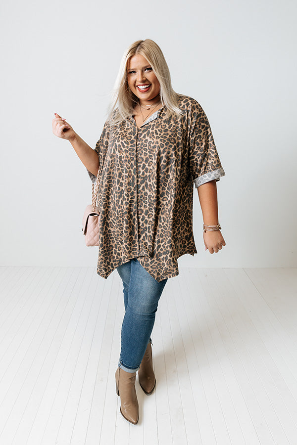 Chic Destruction Leopard Shift Top Curves Image - 2