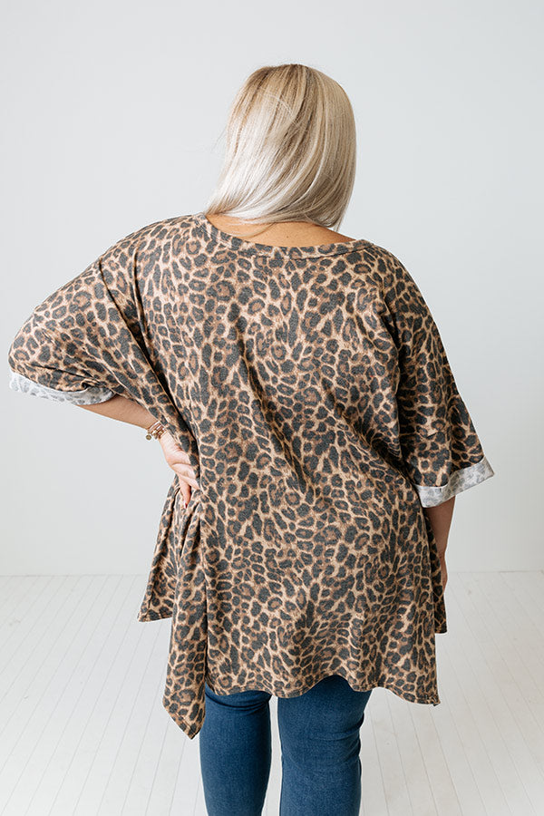 Chic Destruction Leopard Shift Top Curves Image - 5