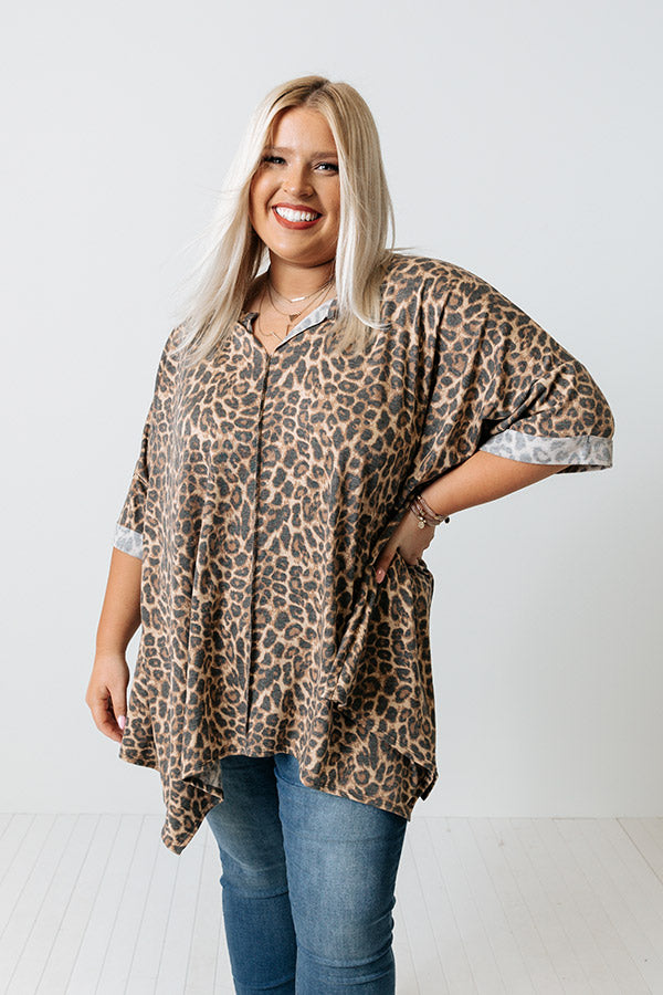 Chic Destruction Leopard Shift Top Curves Image - 1