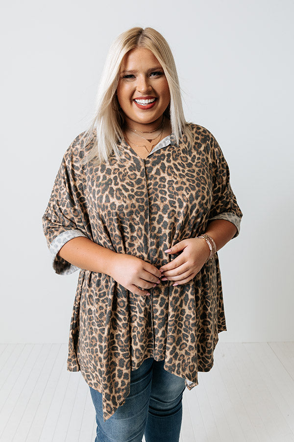 Chic Destruction Leopard Shift Top Curves Image - 3