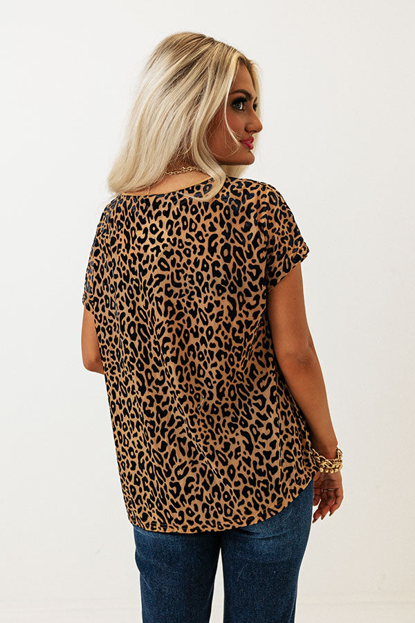 Love Hard Leopard Velvet Top Image - 3