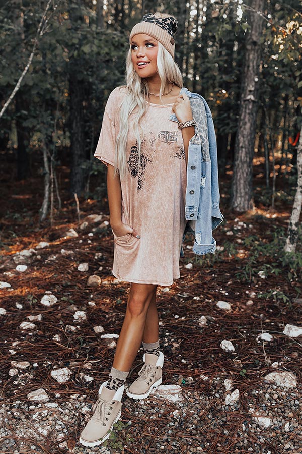 Tiger Vintage Graphic T-Shirt Dress Image - 1