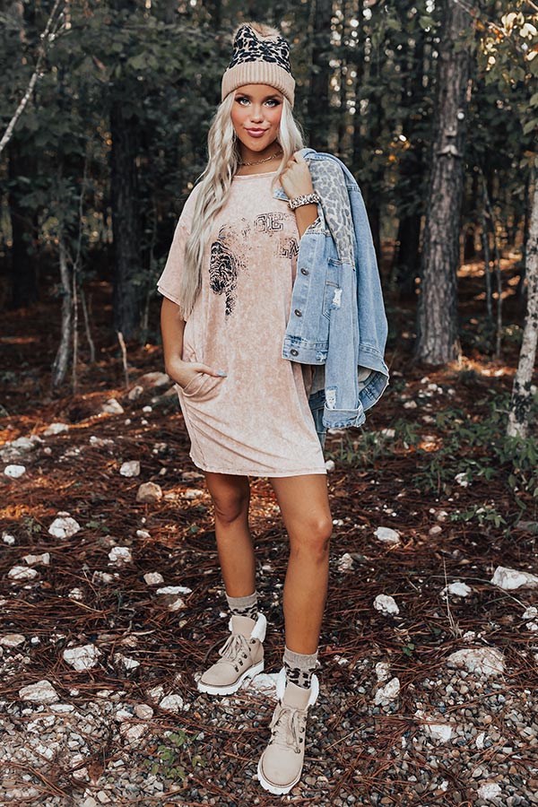 Tiger Vintage Graphic T-Shirt Dress Image - 1