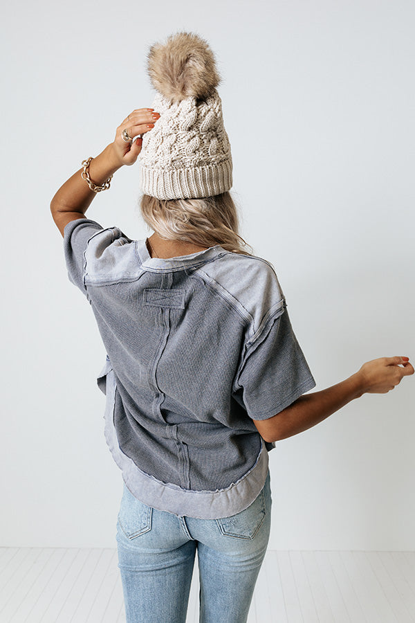 Red Rocks Concert Shift Top In Airy Blue • Impressions Online Boutique