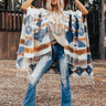 Escape To The Mountains Poncho In Blue Image - 1