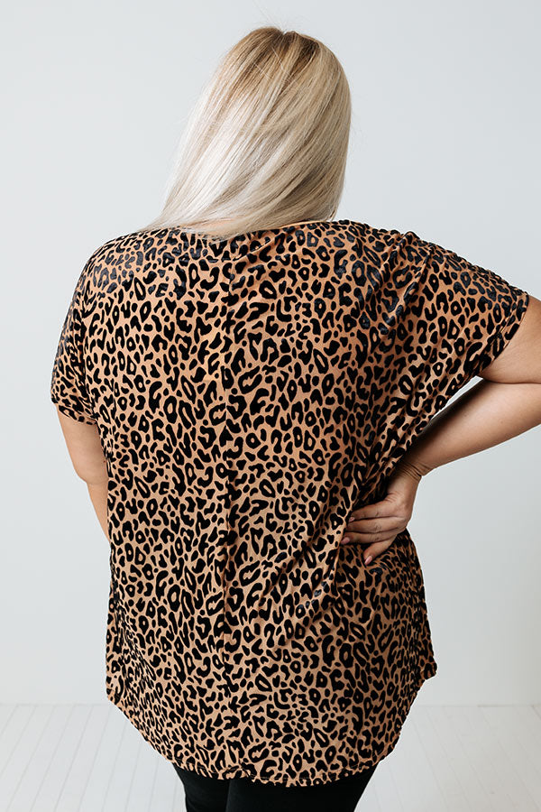 Love Hard Leopard Velvet Top In Curves Image - 3